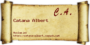 Catana Albert névjegykártya