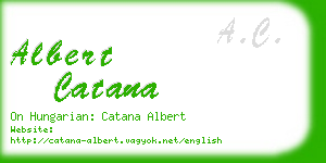 albert catana business card